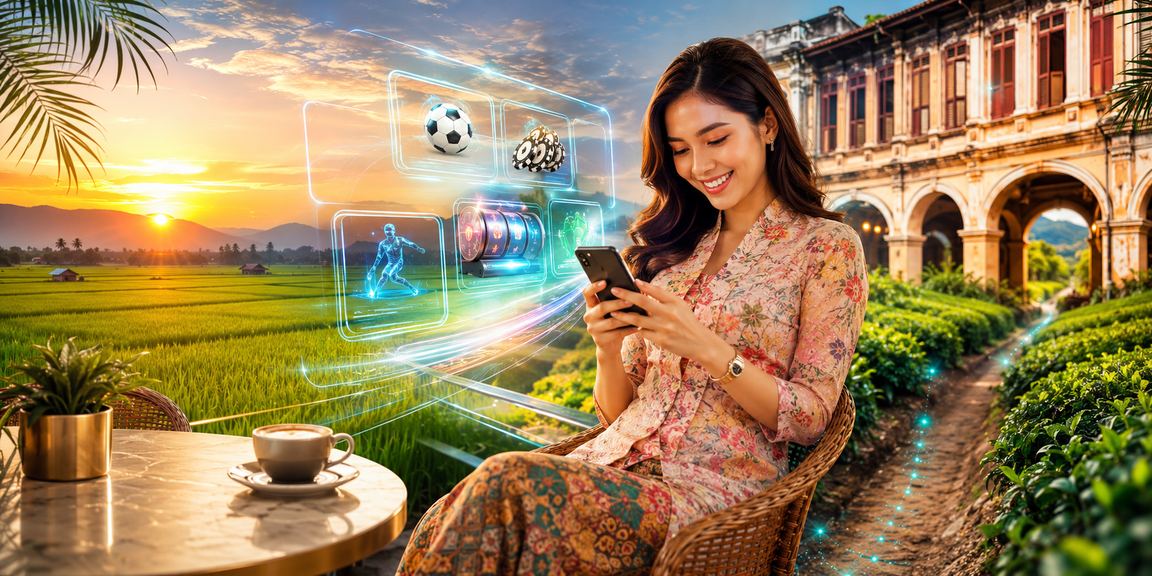Pemain Malaysia menggunakan aplikasi slotmy pada telefon pintar Android untuk bermain kasino